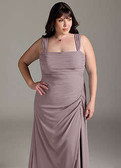 Azazie Jesaphine Bridesmaid Dresses Dusk Sheath Bow Chiffon Dress image13