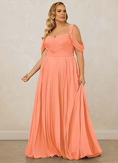 Christian Siriano Bridal for Azazie 1013 Bridesmaid Dresses Sunset A-Line Off the Shoulder Chiffon Dress image13