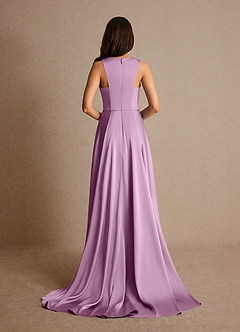 Azazie Niles Kleider für die Brautmutter A-Linie Schleppe Stretch-Satin Kleid Blauregen image4