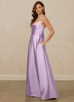 Christian Siriano Bridal for Azazie 1001 Robes de demoiselle d'honneur Robe Trapèze en Satin extensible Encolure en Forme de Cœur Frostiges Flieder image4
