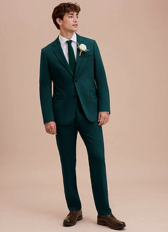front Ethan Pine Refined Weave Suit