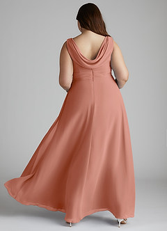 Azazie Karina Bridesmaid Dresses MAI TAI A-Line Pleated Chiffon Dress image9