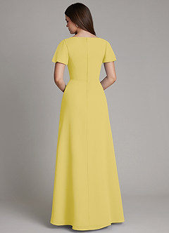 Azazie Kaya Final Sale Sky Blue A-Line Pleated Chiffon Dress image8