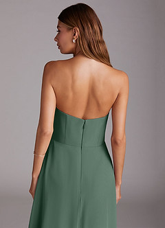 Azazie Wren Bridesmaid Dresses Eucalyptus A-Line Side Slit Chiffon Convertible Dress image7