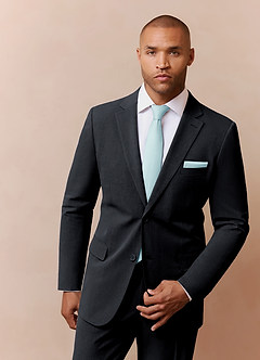 front Matte Satin Wide Tie and Pocket Square Set