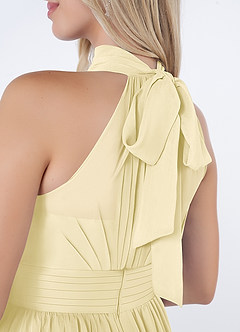 Azazie Iman Suknie dla druhen Linia A Marszczony Szyfon Do ziemi Sukienka image7