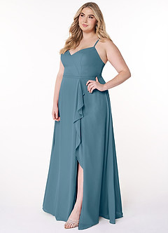 Azazie Naeem Bridesmaid Dresses Bermuda A-Line V-Neck Ruffle Chiffon Dress image10