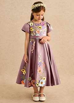 Azazie Haya Flower Girl Klänningar Klä A-Line i Spets image4