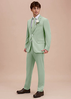 front Ethan Dusty Sage Refined Weave Suit