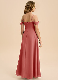 Azazie Anselie Junior Antique Rose A-Line Off the Shoulder Chiffon Dress image2