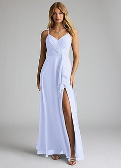 Azazie Akita Bridesmaid Dresses Lavender A-Line Chiffon Dress image8