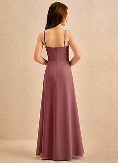 Azazie lolly Girls Formal Blumenmädchenkleider A-Linie Plissee Chiffon Kleid Amethyst image2