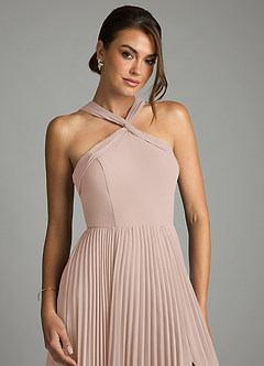 Azazie Afra Bridesmaid Dresses English Rose A-Line Pleated Chiffon Dress image5