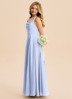 Azazie Kady Junior Ice A-Line Sweetheart Neckline Chiffon Dress image5