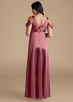 Azazie Rhea Abiti da damigella d'onore premaman Abito A-Line Plissettato Raso Metallizzato Floor-Length image2