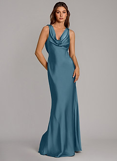 Azazie Cheryl Robes de demoiselle d'honneur Robe Sirène en Satin extensible Bermude image5