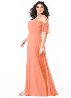 Azazie Sue Bridesmaid Dresses Sunset A-Line Off the Shoulder Chiffon Convertible Dress image9