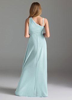 Azazie Dallas Junior Linia A Pofałdowany Szyfon Długość podłogi Młodsza druhna Sukienka image2