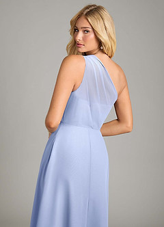 Azazie Phaedra Przymierzanie sukienek w domu Linia A Jedno ramię Szyfon Do ziemi Sukienka image6