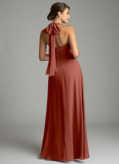 Azazie Tamira Suknie dla druhen Linia A Pofałdowany Szyfon Do ziemi Sukienka image8