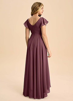 Azazie Caria Junior Sangria A-Line Pleated Chiffon Dress image2