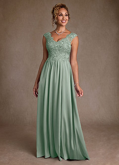 Azazie Amethyst Abiti per la Madre della Sposa Abito A-Line in Pizzo Agave image1