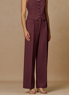 front Rowan Cabernet Refined Weave Performance pants