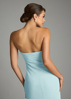 Azazie Saylor Bridesmaid Dresses Sea Glass Mermaid Strapless Chiffon Dress image10