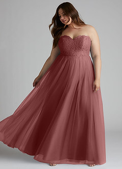 Azazie Roni Bridesmaid Dresses Desert Rose A-Line Sweetheart Neckline Tulle Convertible Dress image9