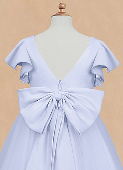Azazie Kaeya Flower Girl Dresses Lavender A-Line Bow Tulle Dress image8