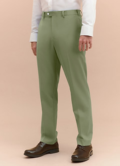 front James Pistachio Structured Stretch Dress Pants