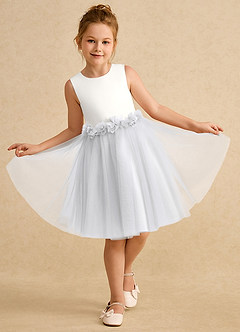 Azazie Louisa Flower Girl Klänningar Klänning A-Line i Tyll Ärmlös image4