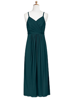 Azazie Luxy Junior Pine Pleated Mesh Dress image6