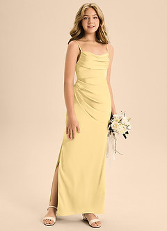 Azazie Mai Junior Butter A-Line Sweetheart Neckline Stretch Satin Dress image3