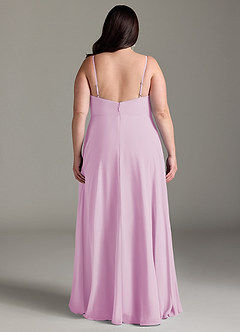 Azazie Akita Abiti da Damigella Abito A-Line in Chiffon Rosa Confetto image6