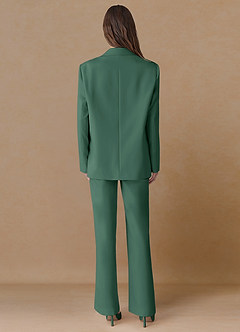 front Marina Eukalyptus Hose mit geradem Bein und feinem Webmuster