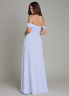 Azazie Ezria Jurken voor bruidsmeisjes Jurk van Chiffon met A-Lijn Off the Shoulder Lavendel image6