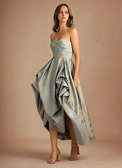 Vestido Azul Vintage Largo Maelis image5