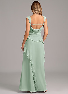 Azazie Sloane Bridesmaid Dresses Agave A-Line Sweetheart Neckline Chiffon Dress image2