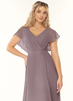 Azazie Rylee Bridesmaid Dresses Dusk A-Line Pleated Chiffon Dress image5