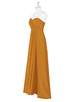 Azazie Arabella Allure Bridesmaid Dresses Butterscotch A-Line Sweetheart Neckline Chiffon Convertible Dress image11
