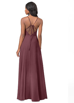 Azazie Everleigh Bridesmaid Dresses Sangria A-Line Sweetheart Pleated Chiffon Dress image3