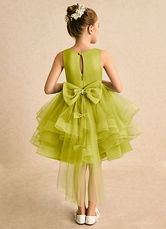 Azazie Tinie Abiti da Ragazza di Fiori Abito Principessa in Tulle Fiocco Citronella image1