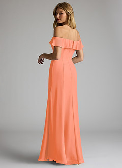 Azazie Sophie Brautjungfernkleider Wandelbar A-Linie Schulterfrei Chiffon Kleid Sonnenuntergang image5