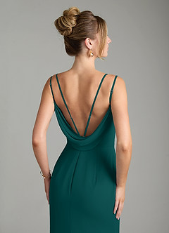 Azazie Egypt Bridesmaid Dresses Peacock Sheath Sweetheart Neckline Chiffon Dress image6