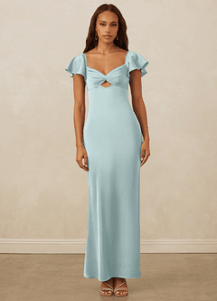 Christian Siriano Bridal for Azazie 1005 Bridesmaid Dresses Mist Sheath Sweetheart Neckline Stretch Satin Dress image1