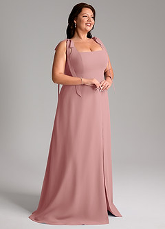 Azazie Debra Abiti da Damigella Abito Convertibile A-Line in Chiffon Con Tasche Rosa Polverosa image12