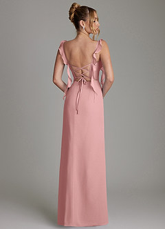 Azazie Jessamine Bridesmaid Dresses Dusty Rose Mermaid Corset Chiffon Dress image8