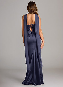 Azazie Sorrel Bridesmaid Dresses Stormy Mermaid Strapless Stretch Satin Convertible Dress image2