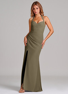 Azazie Emeria Suknie dla druhen Syrena Dekolt w kształcie serca Szyfon Do ziemi Sukienka image1